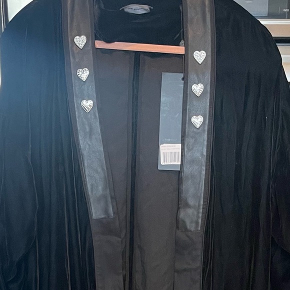 The Kooples Heart Pin Velvet Kimono Jacket NWT Perf for Glamorous Halloween 🎃 - Picture 9 of 13